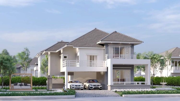 ภาพแบบบ้าน-บ้านธนาลัย บ้านบึง