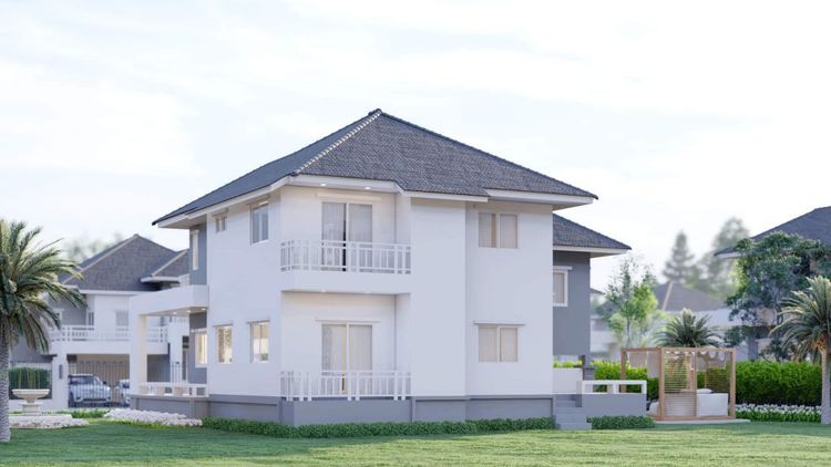 ภาพแบบบ้าน-บ้านธนาลัย บ้านบึง