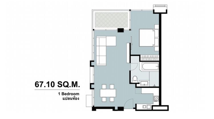 ภาพแบบบ้าน-1 Bedroom