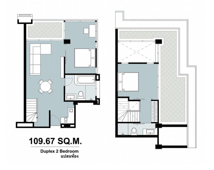ภาพแบบบ้าน-Duplex 2 Bedroom