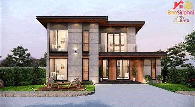 ภาพแบบบ้าน-บ้านโมเดิร์น 2 ชั้น