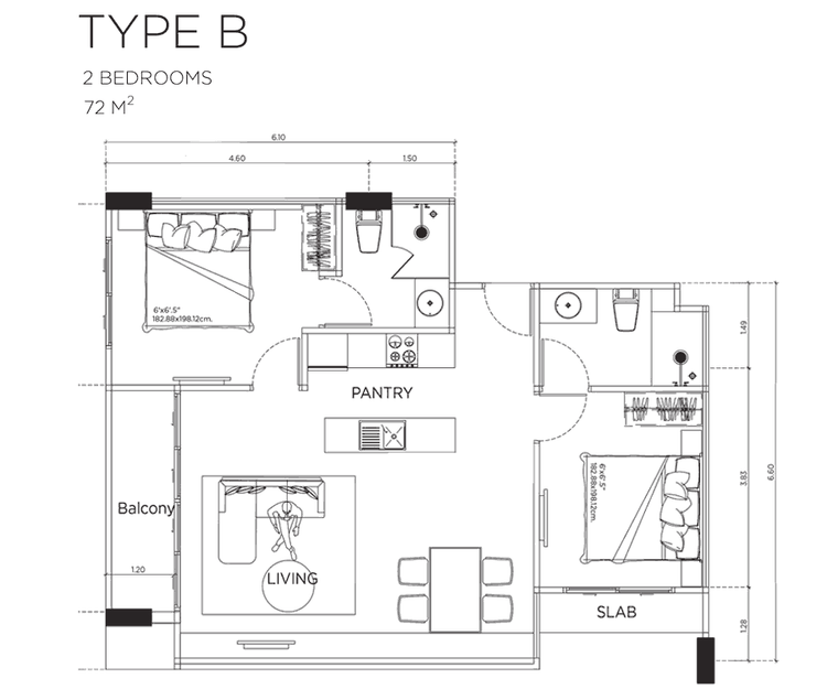 ภาพแบบบ้าน-1 Bedroom