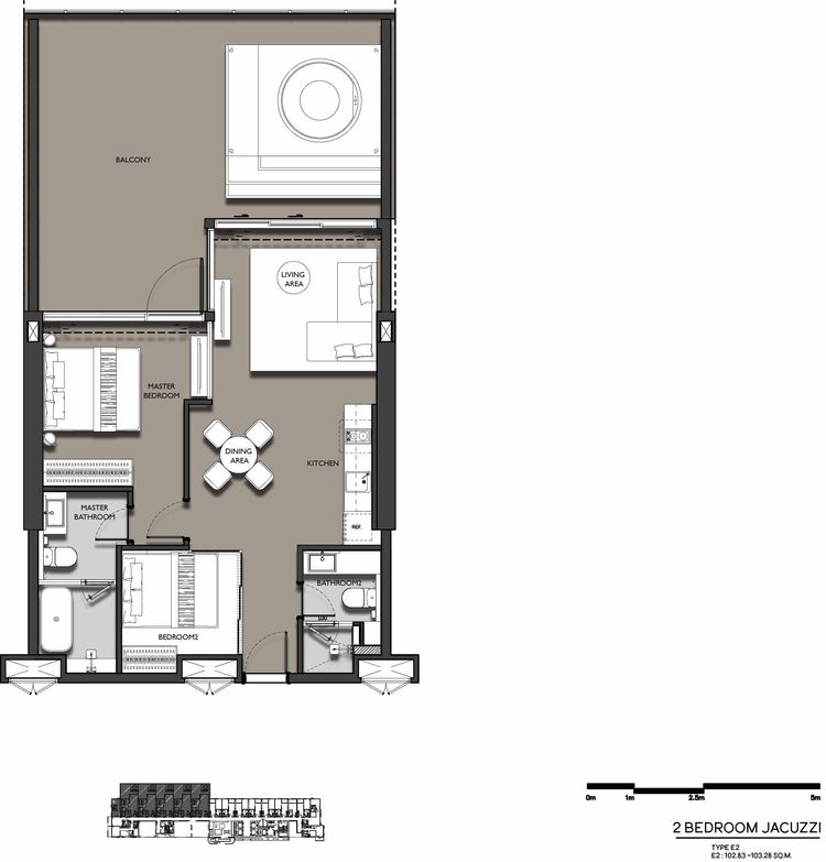 ภาพแบบบ้าน-2 Bedroom Jacuzzi