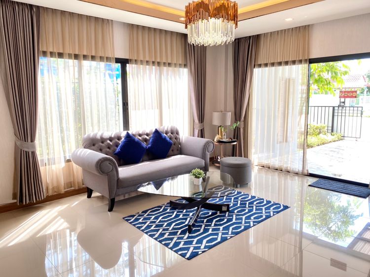 ภาพแบบบ้าน-เปิดขายบ้านตัวอย่าง เฟอร์ครบ บ้านแฝด 2 ชั้น