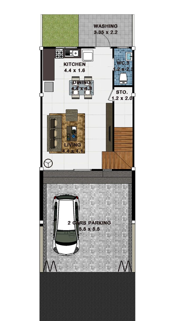 ภาพแบบบ้าน-ทาวน์โฮม 2 ชั้น