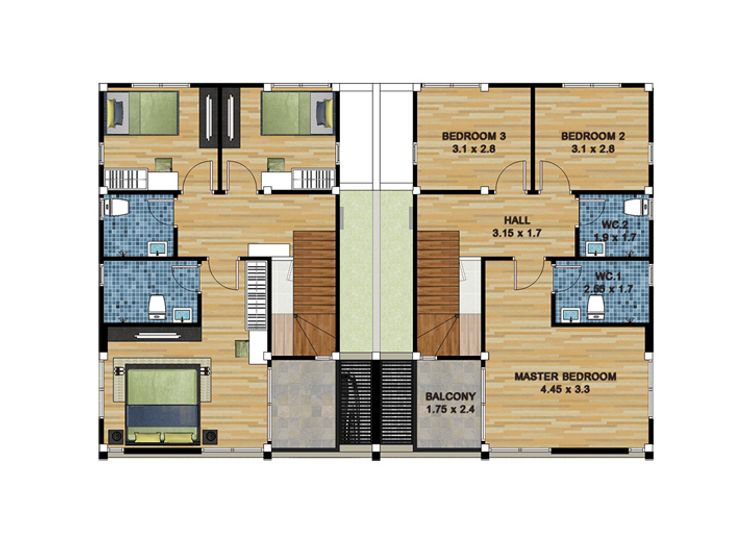 ภาพแบบบ้าน-บ้านแฝด