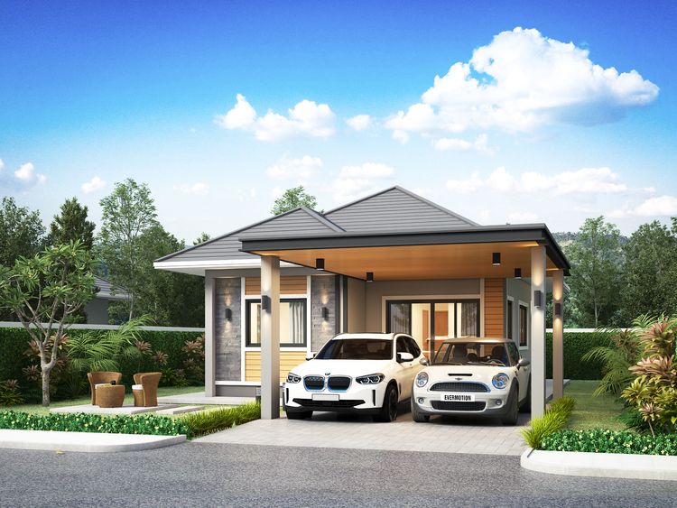 ภาพแบบบ้าน-บ้านเดี่ยว 2 นอน 2 น้ำ 60 ตร.ว