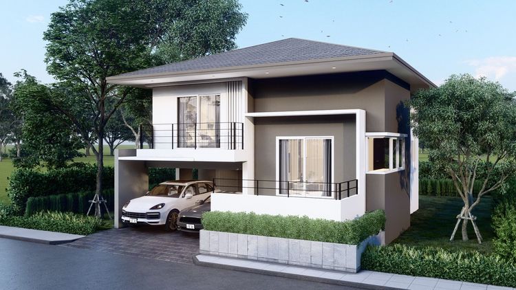 ภาพแบบบ้าน-Type A บ้านเดี่ยว 2 ชั้น
