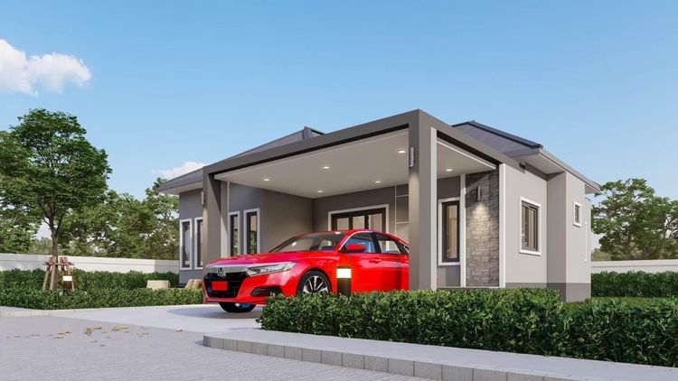 ภาพแบบบ้าน-บ้านเดี่ยวชั้นเดียว