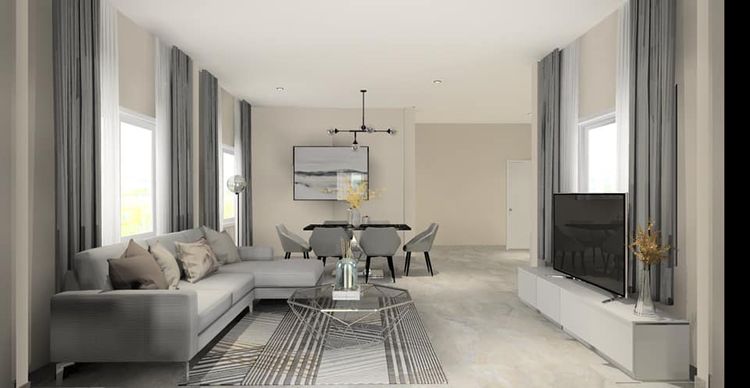 ภาพแบบบ้าน-บ้านเดี่ยวชั้นเดียว