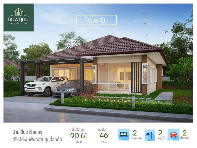 ภาพแบบบ้าน-บ้านเดี่ยวชั้นเดียว