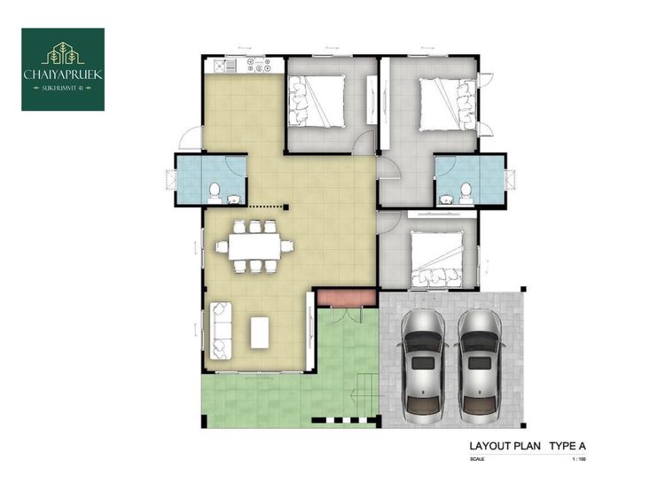 ภาพแบบบ้าน-บ้านเดี่ยวชั้นเดียว
