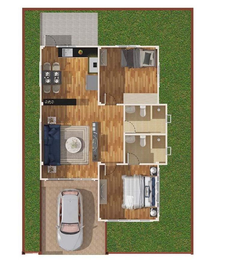 ภาพแบบบ้าน-บ้านแฝด (ผนังไม่ติดกัน)