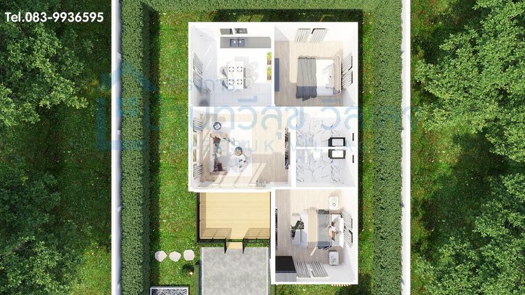 ภาพแบบบ้าน-ทาวน์โฮมสองชั้น