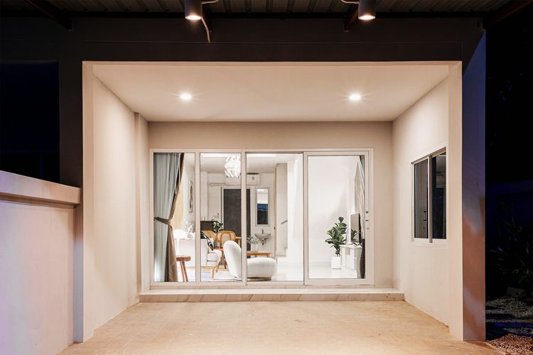 ภาพแบบบ้าน-ทาวน์โฮมสองชั้น สไตส์มินิมอล