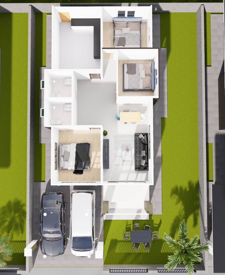 ภาพแบบบ้าน-บ้านเดี่ยว ชั้นเดียว