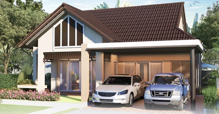 ภาพแบบบ้าน-บ้านเดี่ยวชั้นเดี่ยว