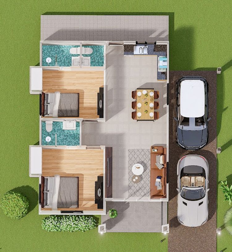 ภาพแบบบ้าน-บ้านเดี่ยวชั้นเดี่ยว