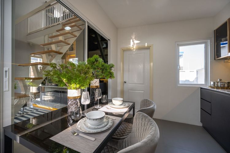 ภาพแบบบ้าน-ทาวน์โฮมชั้นเดียว + ชั้นลอย