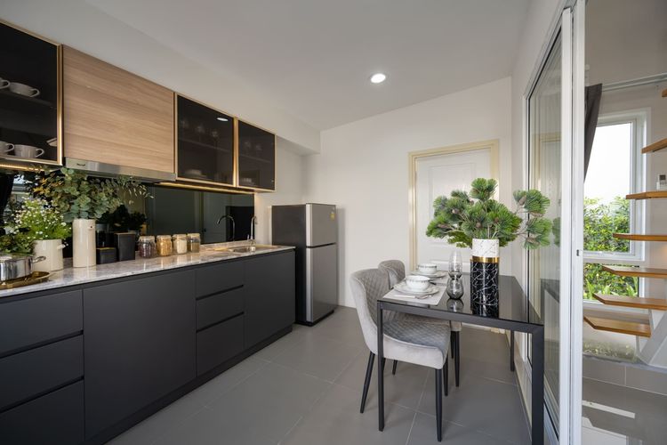 ภาพแบบบ้าน-ทาวน์โฮมชั้นเดียว + ชั้นลอย