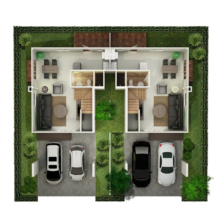 ภาพแบบบ้าน-บ้านแฝดสองชั้น