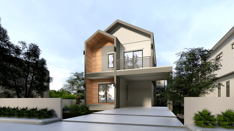 ภาพแบบบ้าน-บ้านเดี่ยวสองชั้น