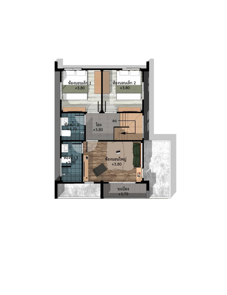 ภาพแบบบ้าน-บ้านเดี่ยวสองชั้น