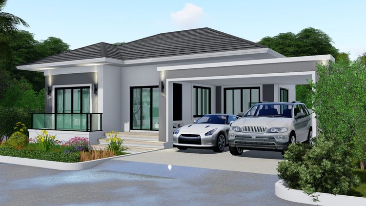 ภาพแบบบ้าน-บ้านเดี่ยวชั้นเดียว