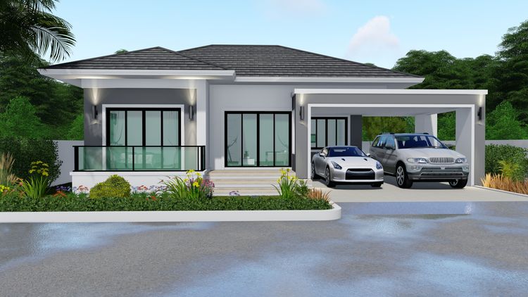 ภาพแบบบ้าน-บ้านเดี่ยวชั้นเดียว