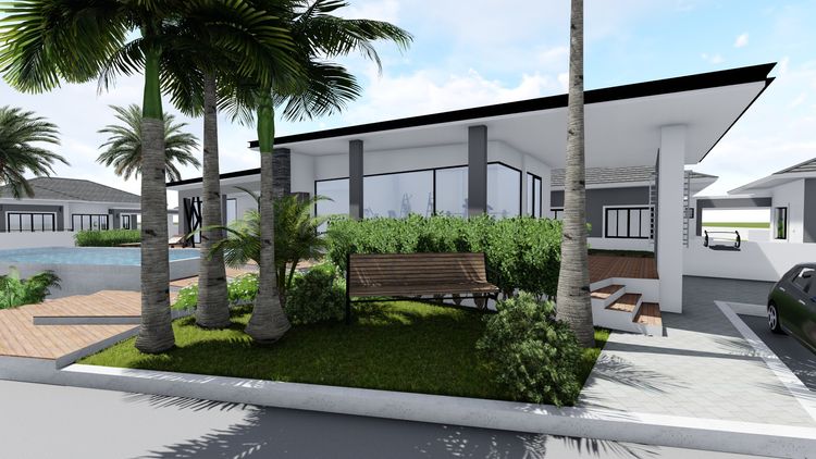 ภาพแบบบ้าน-บ้านเดี่ยวชั้นเดียว