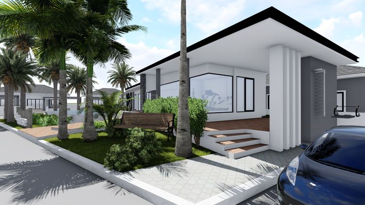 ภาพแบบบ้าน-บ้านเดี่ยวชั้นเดียว