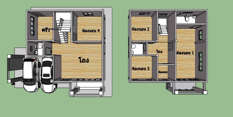 ภาพแบบบ้าน-บ้านเดี่ยวสองชั้น
