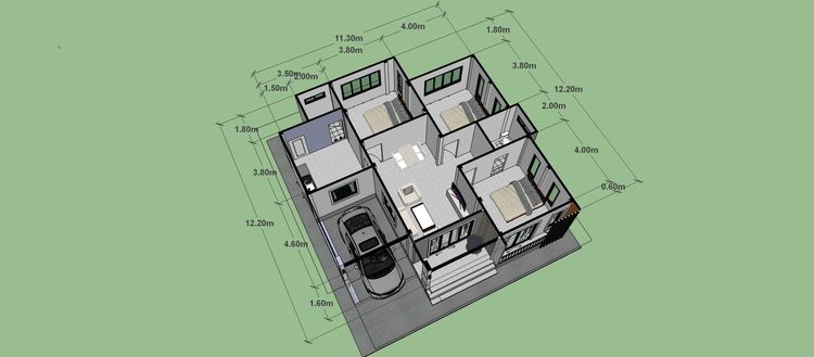 ภาพแบบบ้าน-บ้านเดี่ยว1ชั้น