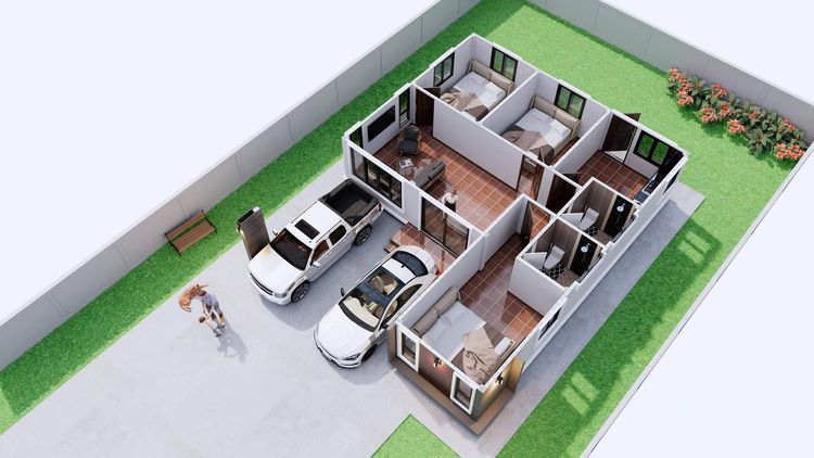 ภาพแบบบ้าน-บ้านเดี่ยว1ชั้น