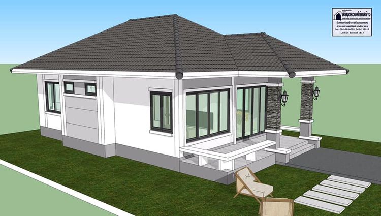 ภาพแบบบ้าน-บ้านชั้นเดียว