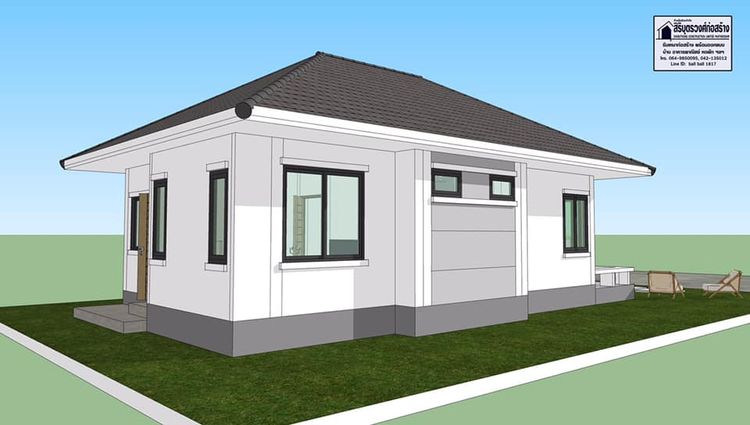 ภาพแบบบ้าน-บ้านชั้นเดียว