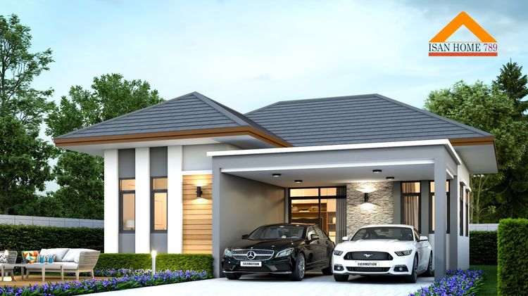 ภาพแบบบ้าน-บ้านชั้นเดียว