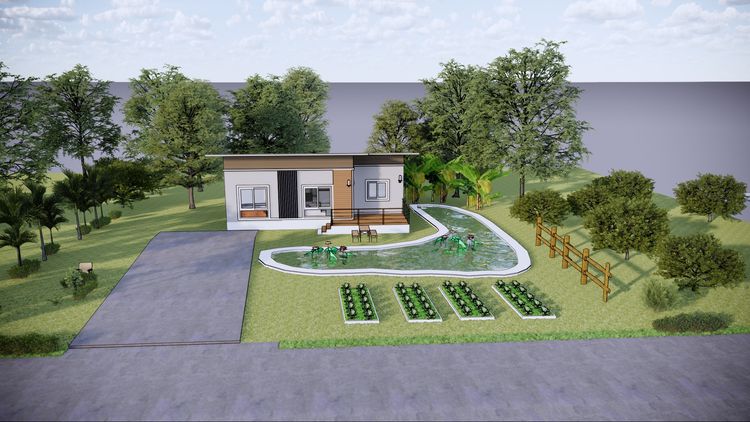 ภาพแบบบ้าน-ถ้าคุณเป็นคนชอบปลูกผักทำสวนครัว ทำกับข้าวทานเองซื้อบ้านกับเรา ที่นี้เรามีให้คุณ