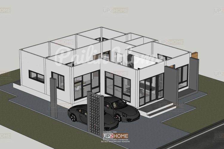 ภาพแบบบ้าน-บ้านเดี่ยวชั้นเดียว