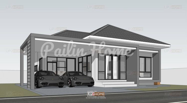 ภาพแบบบ้าน-บ้านเดี่ยวชั้นเดียว