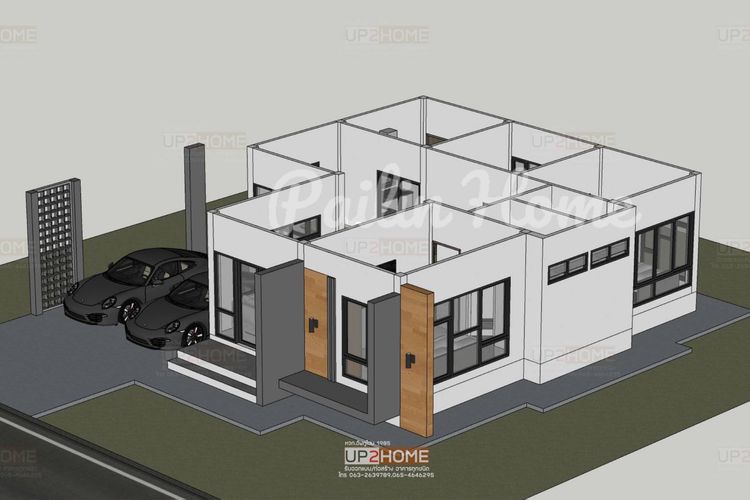 ภาพแบบบ้าน-บ้านเดี่ยวชั้นเดียว
