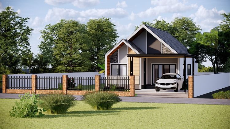 ภาพแบบบ้าน-บ้านนอร์ดิก 135ตรม. ที่ดิน 105ตรว. เพียง 1.90 ล. ใกล้ศาลากลางอุบลแห่งใหม่