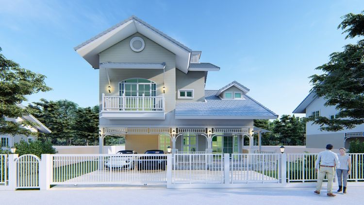 ภาพแบบบ้าน-บ้านปานใจ 3 สไตล์โคโลเนียล