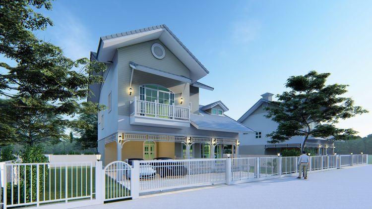 ภาพแบบบ้าน-บ้านปานใจ 3 สไตล์โคโลเนียล