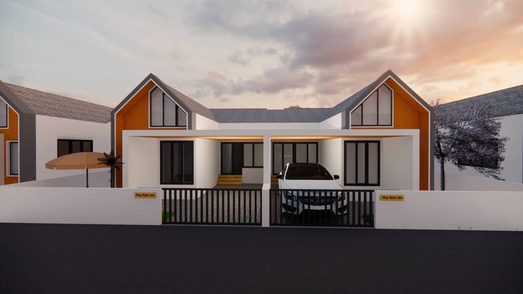 ภาพแบบบ้าน-บ้านแฝด