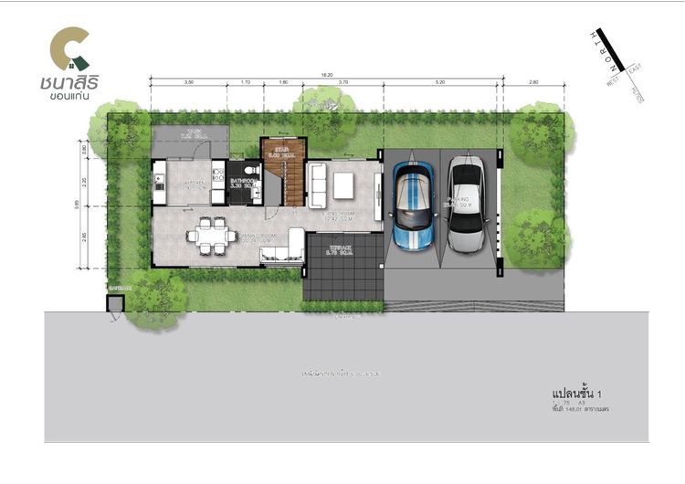 ภาพแบบบ้าน-บ้านเดี่ยว 2 ชั้น