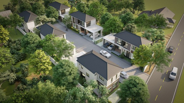 ภาพแบบบ้าน-บ้านเดี่ยว 2 ชั้น