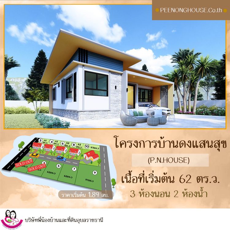 ภาพแบบบ้าน-บ้านสร้างสุข สไตล์โมเดิร์น บ้านดงแสนสุข