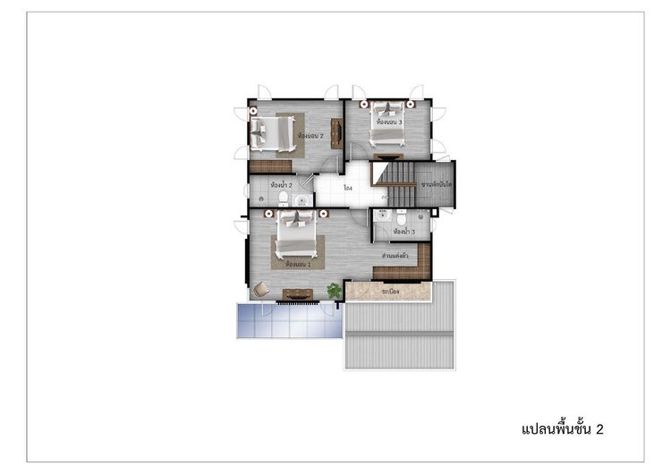 ภาพแบบบ้าน-บ้านเดี่ยวสองชั้น Type A