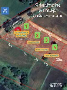 ขายที่ดินแบ่งแปลงละ1งานบ้านม่วง-บ้านทุ่ม บ้านทุ่ม - บ้านม่วง SmtmIfPo